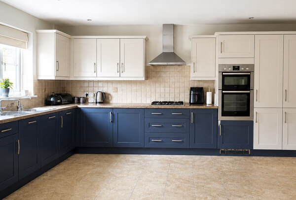Kitchen after cupboard and cabinet painting work