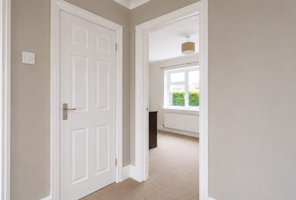 High Wycombe internal woodwork after painting with neat skirting boards and clean door frames