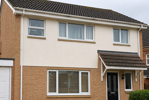 House exterior after washing in Milton Keynes