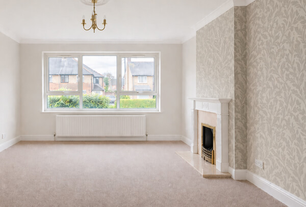 Interior walls in Northampton after painting, with a brighter cleaner finish