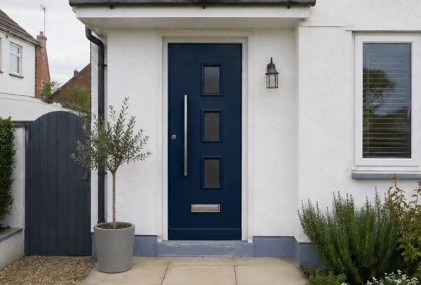 Door painting in Luton after work, showing a freshly painted door with a clean finish