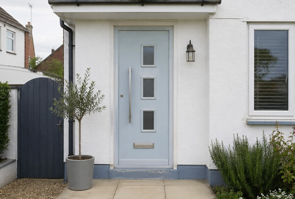 Door painting in Luton before work, showing an internal door ready for refinishing