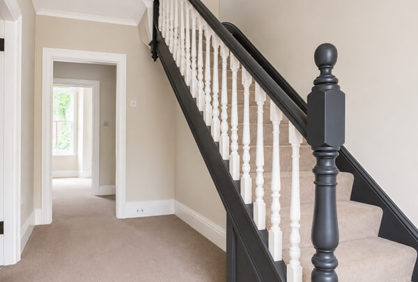 Internal woodwork in Oxford after painting with clean skirting boards doors and frames