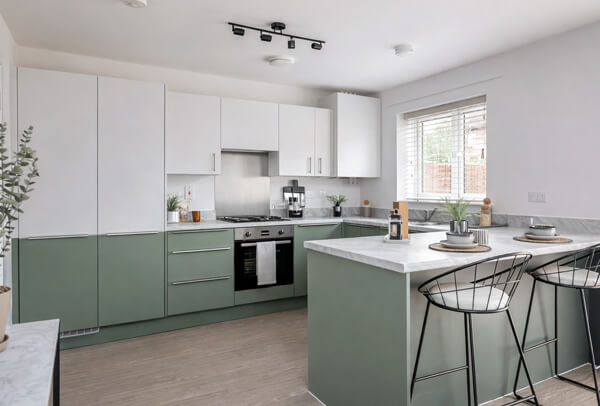 Kitchen cupboard colour change after painting in Milton Keynes