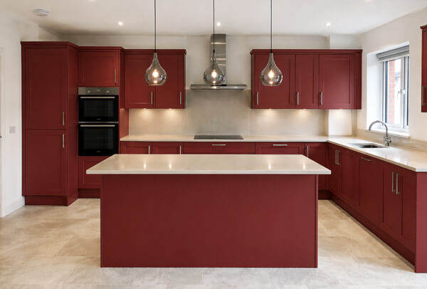 Older kitchen cupboard doors in Northampton after painting, with a sharper updated look