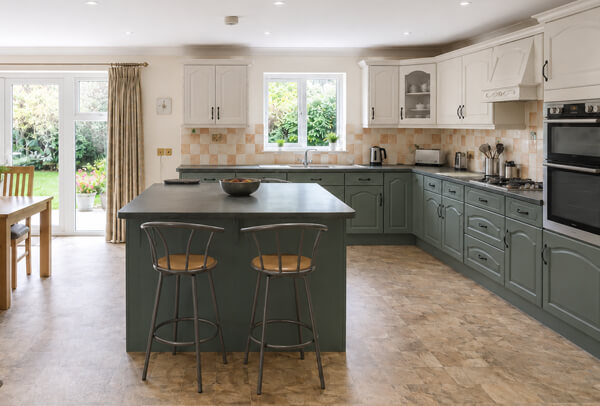 Kitchen doors and drawers after painting with a smarter finish