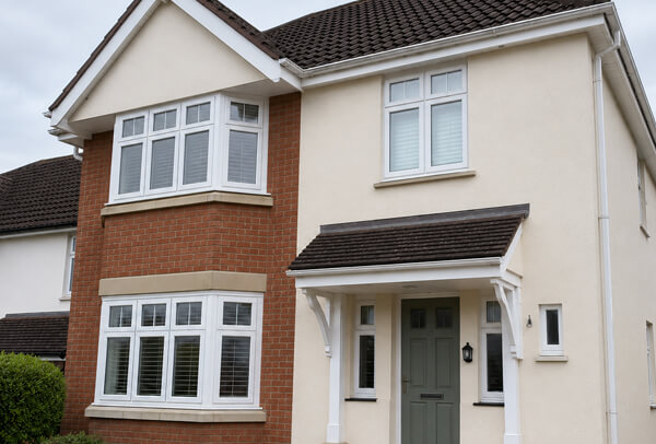 Brick render and painted exterior surfaces in Luton after careful cleaning