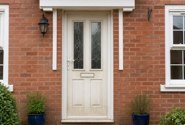Front door in Luton before painting, showing a tired entrance ready for a colour refresh