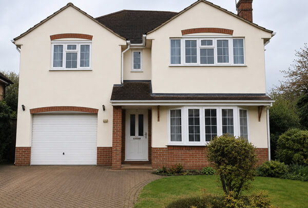 House washing in Luton after cleaning with outside walls looking cleaner and brighter