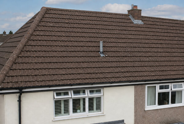 Roof in Luton after cleaning, with a cleaner and tidier appearance