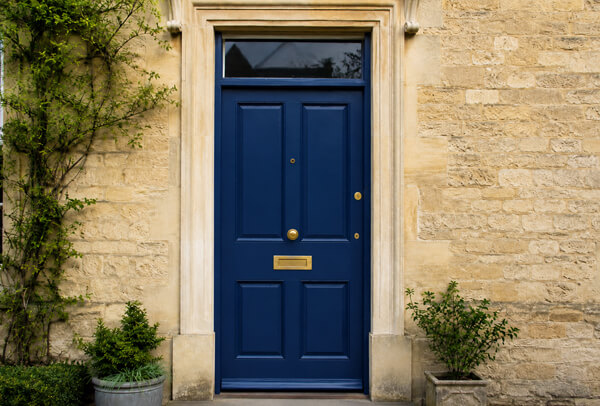 Front door after painting, showing a smarter entrance with a fresh modern finish
