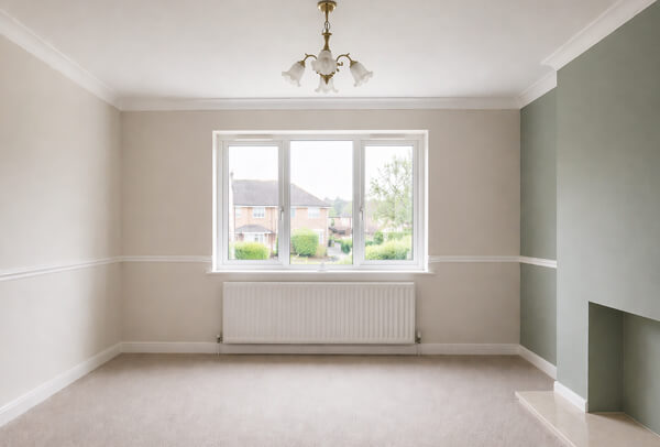 Room in Northampton after painting and decorating, with a fresh clean finish