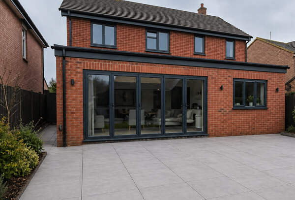 Block paving patio in Luton after pressure washing and re-sanding