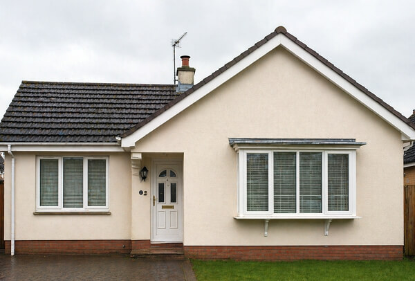 Rendered exterior wall after cleaning in Milton Keynes