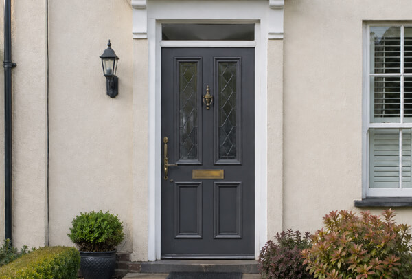 Front door in Luton after repainting, showing a cleaner finish without replacing the door
