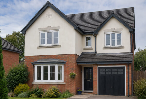 Luton roofline before exterior colour planning and painting