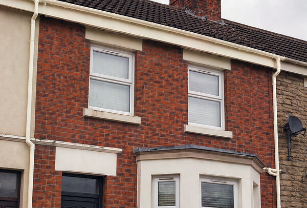 Roofline before repainting in Milton Keynes