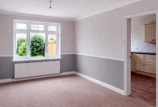 Room in Northampton after redecoration, with a fresher more modern style