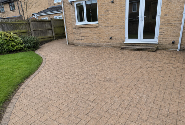 Patio in Luton after cleaning with a cleaner brighter surface