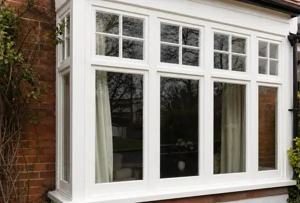 Timber window frame in Luton after painting with a fresh neat exterior finish