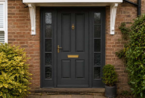 Door after painting, showing a refreshed finish on a prepared surface
