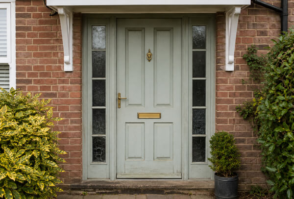 Door before painting, showing a surface that needs the right preparation
