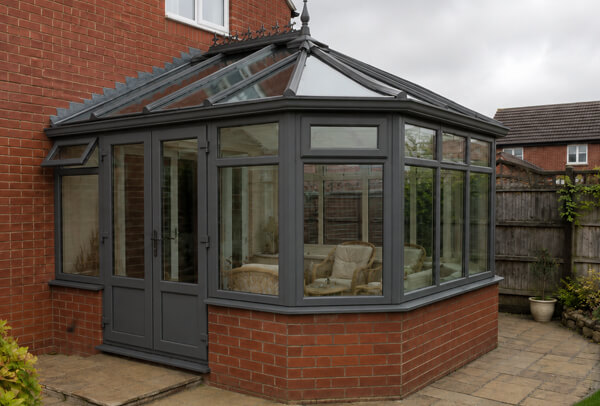 uPVC conservatory in Bedford after painting with a refreshed frame colour