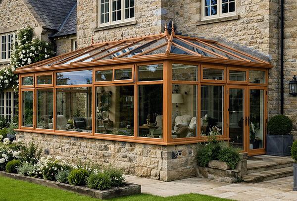 uPVC conservatory before painting in Milton Keynes