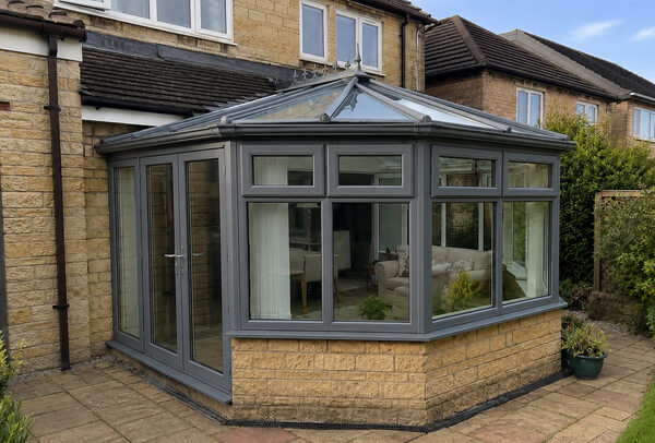 uPVC conservatory after painting with an updated finish