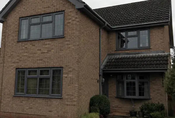 uPVC window frames in Northampton after painting, with a fresh updated finish