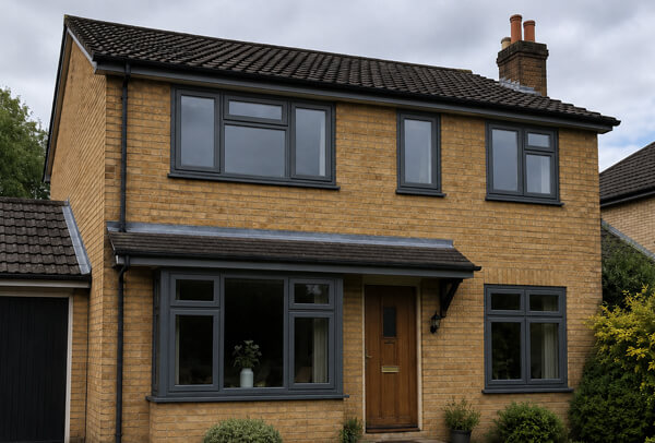Mixed window frame styles after painting in Watford