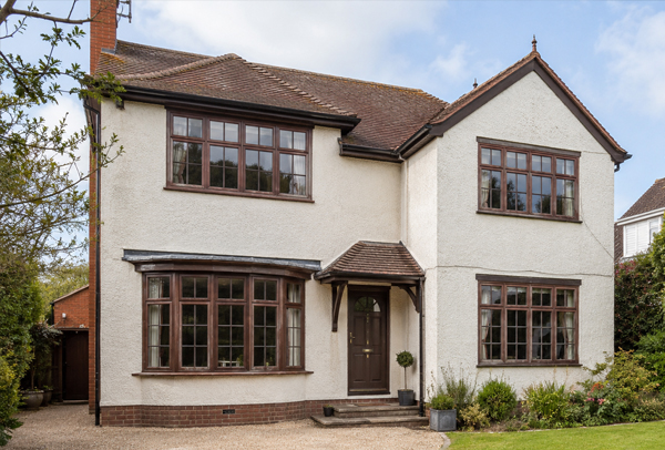 White uPVC window frames before painting in Aylesbury