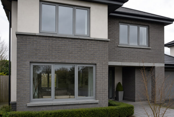 Aluminium window frames before spraying in Aylesbury