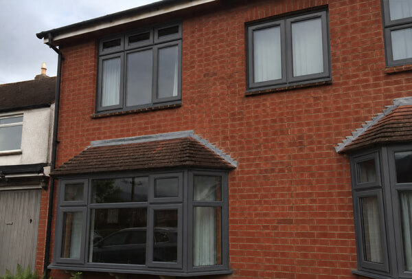 Exterior window frames after a smarter painted finish in Dunstable