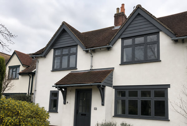 Character timber windows after repainting in Watford