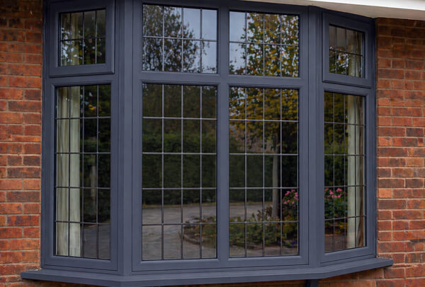 Exterior window frames in Northampton after painting, showing a smart refreshed finish