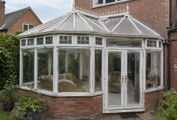 Conservatory frame style before repainting in Watford