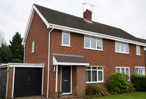Exterior roofline trim after painting in Dunstable