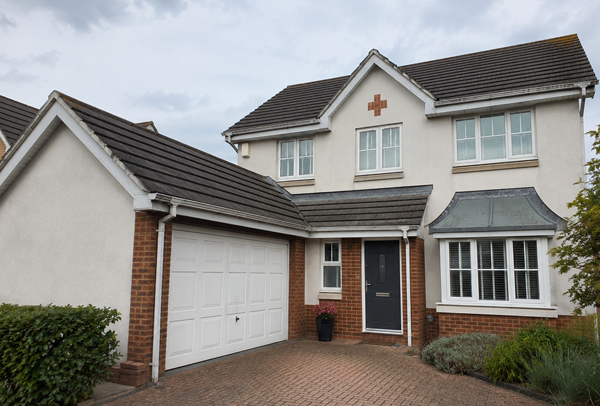 Roofline before a modern colour update in Dunstable