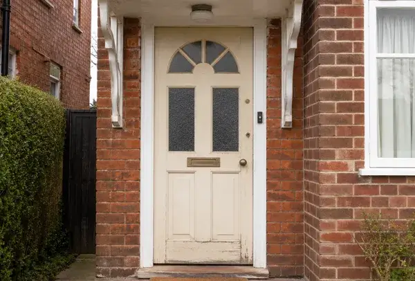 Front door before being assessed for repainting