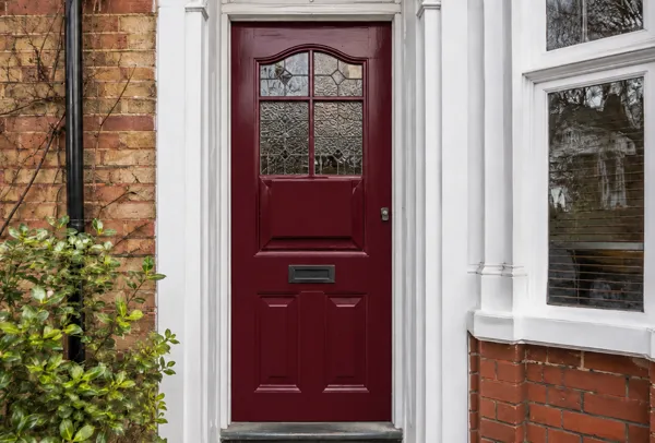 Front door after being freshly repainted