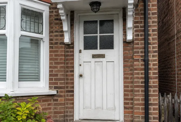 Faded uPVC or composite front door before repainting