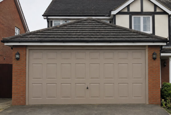 Garage door after repainting viewed from the driveway in Aylesbury