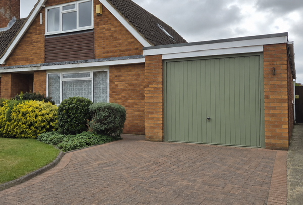 Garage door after photo-led repainting advice in Dunstable
