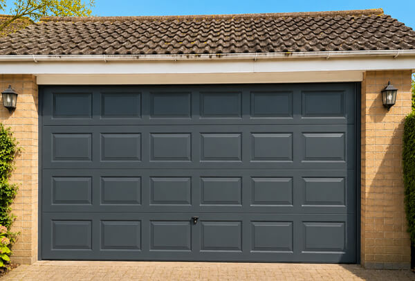 Garage door after repainting from photo advice in Watford