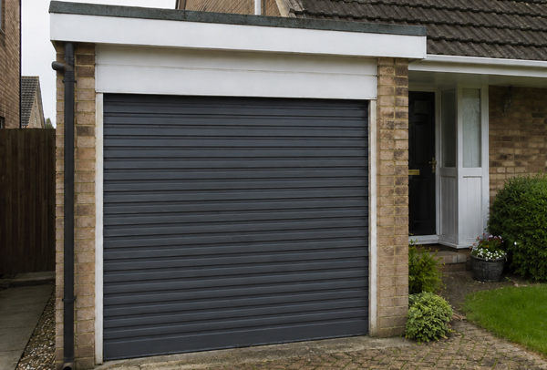 Large garage door after painting in Dunstable
