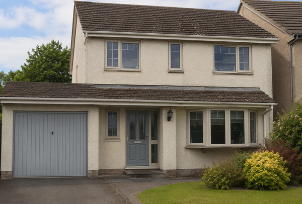 Home in Aylesbury before painting services with tired rooms and exterior details