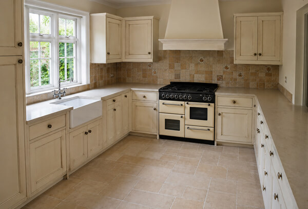 Tired kitchen layout before cupboard refurbishment in Stevenage