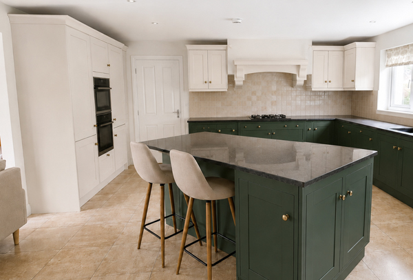Smooth painted kitchen cabinet doors after preparation in Aylesbury