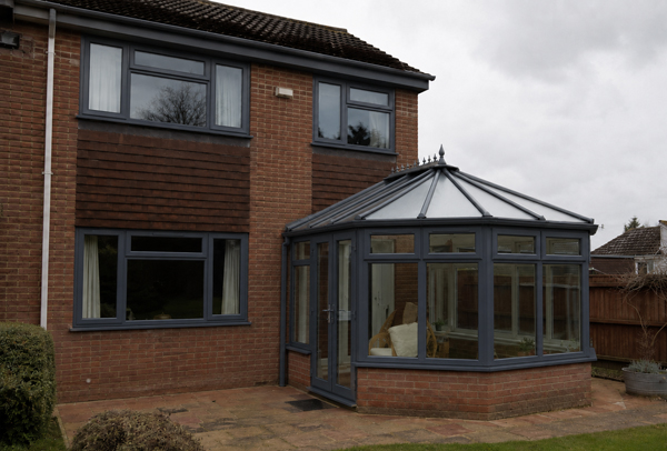 Exterior frames in Brackley after painting with a cleaner coordinated finish